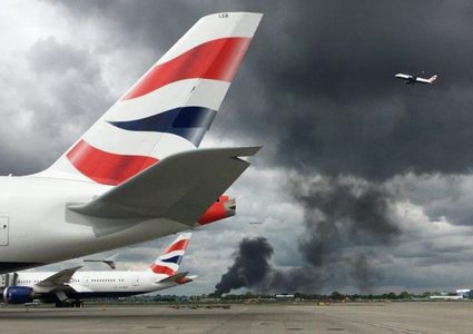 انفجار هائل بمحيط مطار هيثرو في لندن