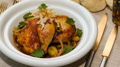 طاجن الدجاج بالليمون الحامض والزيتون