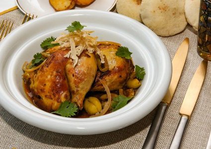 طاجن الدجاج بالليمون الحامض والزيتون