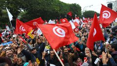 تظاهرة في تونس احتجاجاً على تردي الأوضاع المعيشية