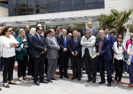 وقفة في رام الله تنديدا بالعدوان الإسرائيلي على غزة