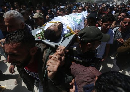 تشييع جثمان الشهيد عبد الله عبد العال برفح