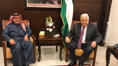 السفير العمادي يلتقي الرئيس عباس واشتية