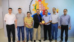وفد من نقابة الصحفيين بغزة  يبحث سبل التعاون مع اتحاد المقاولين.