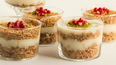 حلى كاسات الكنافة بالقشطة