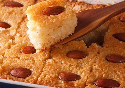 البسبوسة بدون زيت