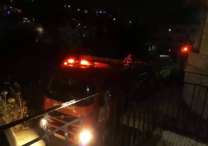 إصابتان إثر حريق في بناية سكنية بجنين