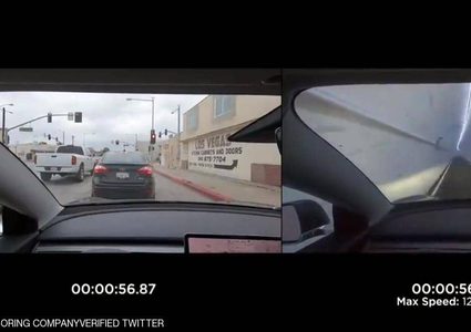 سباق بين سيارتي "تيسلا" إحداهما تحت الأرض