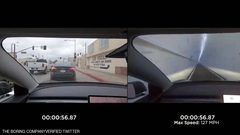 سباق بين سيارتي "تيسلا" إحداهما تحت الأرض