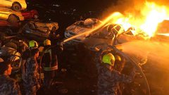 انقطاع الكهرباء عن شرق نابلس نتيجة حريق ضخم