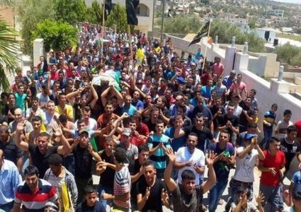 تشييع جثمان الشهيد الفتى غيث لمثواه الأخير في الخليل