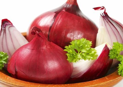 البصل الأحمر يتحدى سرطان أورام الأمعاء