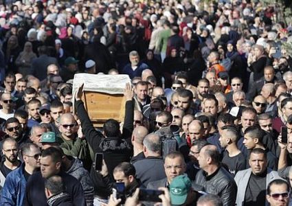 تشييع جثمان الشاب عمران العلي بموكب عسكري في جنين