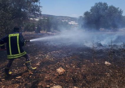 الدفاع المدني يخمد حريقا هائل جنوب طوباس