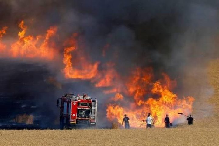 الاحتلال يفتعل حريقا في الجولان يمتد إلى القنيطرة