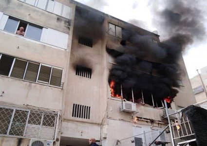 إصابة بحريق في بناية سكنية بحيفا