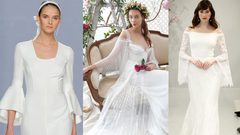 فساتين زفاف 2020 مزينة بأكمام الجرس