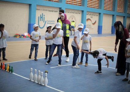 "معسكر صيفي" يضم أطفال من ذوي الاحتياجات الخاصة في غزة