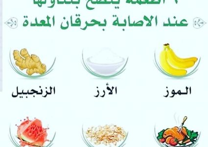 أطعمة ينصح بتناولها عند الاصابة بحرقان المعدة