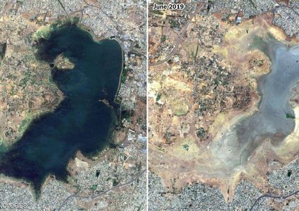 صور فضائية ترصد الكارثة...مدينة "جفت" في عام واحد