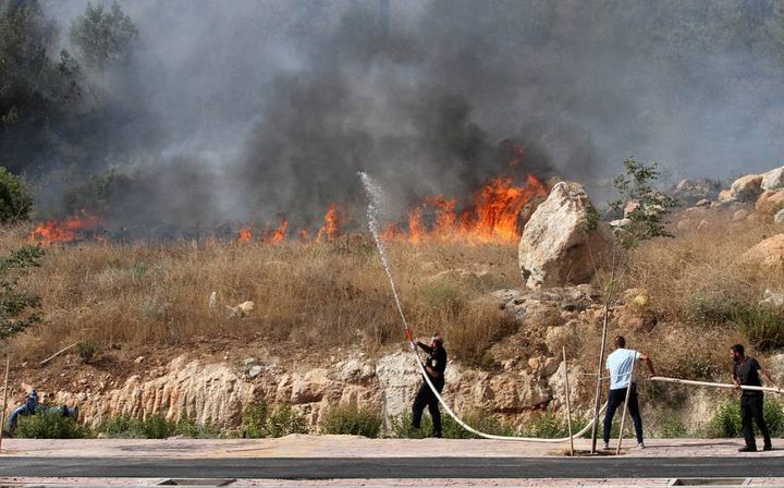 الاحتلال يزعم:اندلاع حرائق كبيرة بغلاف غزة جراء البالونات الحارقة