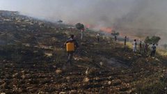 حريق يلتهم أشجار زيتون جنوب غرب جنين