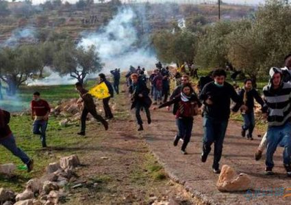 اصابات بالاختناق وبالرصاص جراء قمع الاحتلال لمسيرات سلمية بالضفة