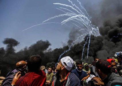 اصابات خلال قمع الاحتلال للمشاركين في جمعة "فليسقط مؤتمر البحرين"