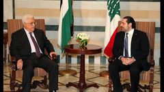 الرئيس عباس يهاتف الحريري