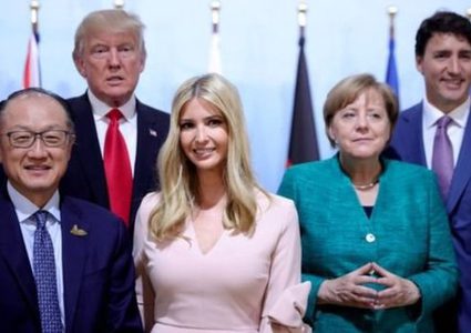 تيريزا ماي تتجاهل إيفانكا ترامب في حديث مع ماكرون بقمة العشرين