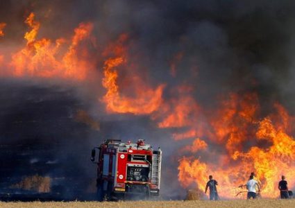 وسائل اعلام عبرية تزعم اندلاع حريق في غلاف غزة