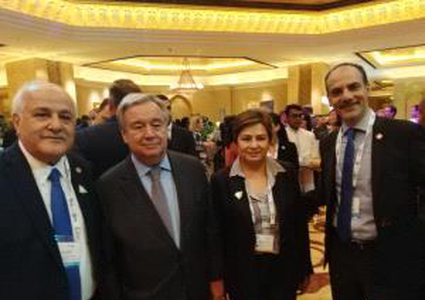 المؤتمر التحضيري للمناخ  بأبوظبي يجمع وفد فلسطين بغوتيريس
