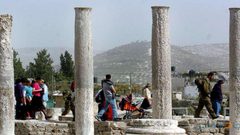 مستوطنون يقتحمون المنطقة الأثرية شمال نابلس