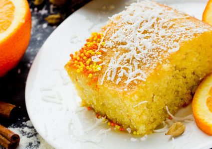 كيك البرتقال بجوز الهند