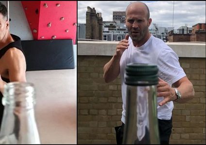 نجوم هوليوود يشاركون في تحدي "غطاء الزجاجة"