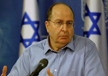 يعلون: يجب إيجاد حل للأزمة الإنسانية في غزة