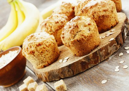 كب كيك القرفة والموز