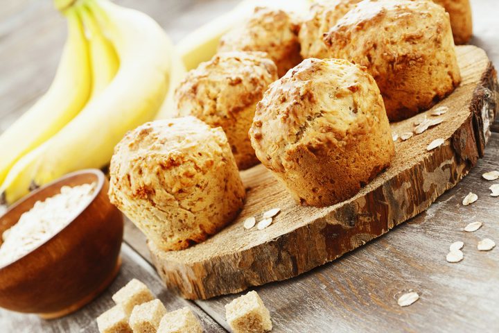 كب كيك القرفة والموز