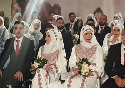 عرس جماعي فلسطيني سوري يضم (90) عريسًا في دمشق