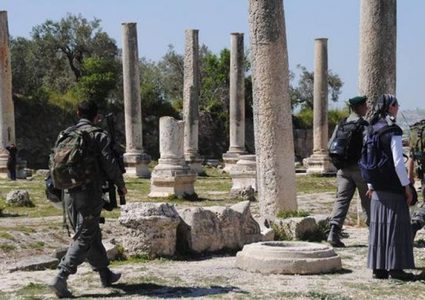 الاحتلال يعتدي على الموقع الأثري في سبسطية