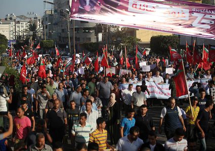 مسيرة حاشدة في غزة دعماً للأسرى ولأهل القدس واللاجئين بلبنان