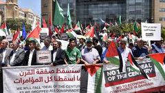 تظاهرات لفلسطينين أمام سفارة كندا لفتح باب اللجوء