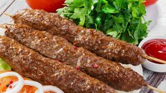 كباب اللحم والخضار