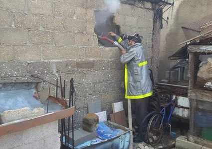 حريق بأحد المنازل يخلف إصابتين في خانيونس جنوب القطاع