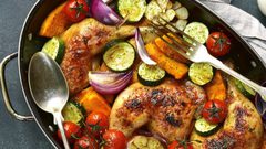 الدجاج المحمر مع الخضار