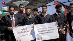 احتجاج للمحامين أمام معبر بيت حانون
