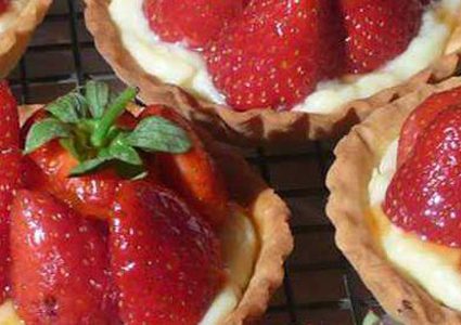 تارت الفراولة بطريقة صحية