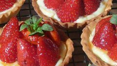 تارت الفراولة بطريقة صحية