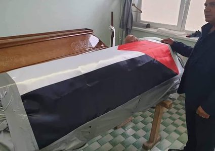 جثمان الشهيد تامر السلطان في طريقه إلى قطاع غزة