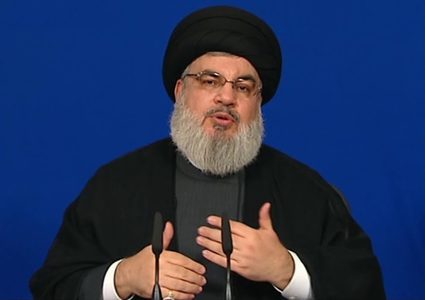 نصر الله يتوعد الاسرائيليين على الحدود خلال الأيام القادمة